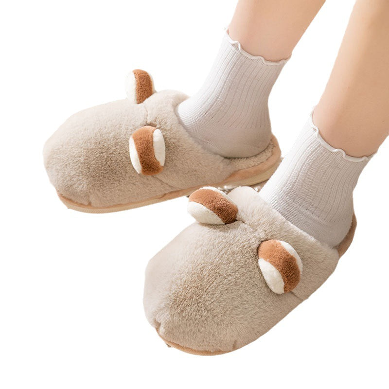 Wholesale Winter Indoor Home Thick Bottom Non-slip Warm Couple Plush Slippers